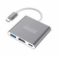 Przejściówka Adapter 3w1 HUB USB C HDMI 4K MacBook