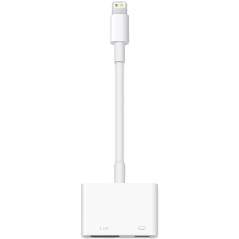 Przejściówka APPLE Lightning - cyfrowe AV, biała