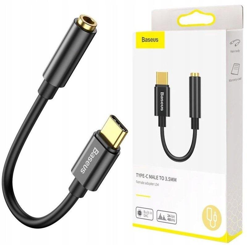 Przejściówka BASEUS AUX jack 3,5mm do USB-C Adapter do Słuchawek Głośników
