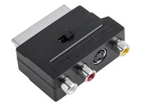 Przejściówka Euro scart 3x RCA 1x SVHS przełącznik ZLA0352 Cabletech