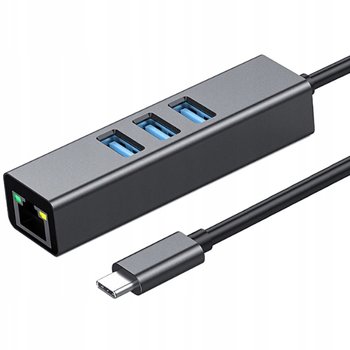 PRZEJŚCIÓWKA USB-C ETHERNET ADAPTER KARTA SIECIOWA LAN HUB USB GIGABIT RJ45 - Co2