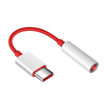 Przejściówka z USB-C na gniazdo 3,5 mm Zoptymalizowana jakość dźwięku Oficjalna czerwień OnePlus - OnePlus
