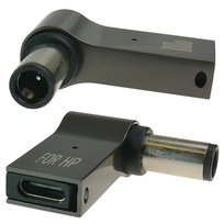 Przejściówka zasilania adapter wtyk USB-C do 7,4x5,0mm +pin HP | Aluminium