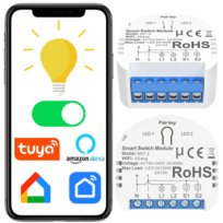 PRZEKAŹNIK DOPUSZKOWY PRZEŁĄCZNIK ŚWIATŁA WIFI TUYA BEZPRZEWODOWY SMART x2