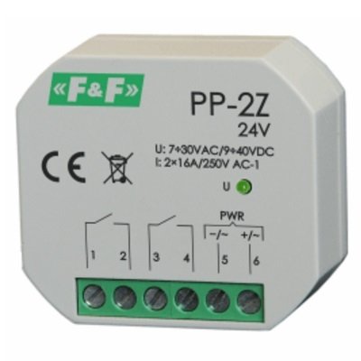 Zdjęcia - Pozostałe artykuły elektryczne F&F Przekaźnik elektromagnetyczny PP-2Z 24V 