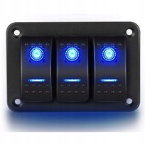 PRZEŁĄCZNIK 3 KANAŁY KOŁYSKOWY 12V24V PODŚWIETLANY INSTALACJI SAMOCHODOWYCH