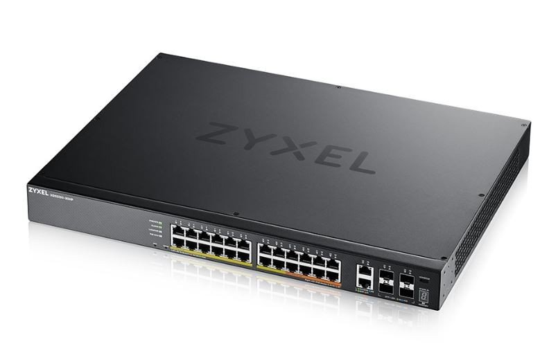 ZyXEL Przełącznik dostępowy L3 24 porty PoE,10GbE RJ-45, 4 porty 10GbE SFP+ XGS2220-30HP-EU0101F