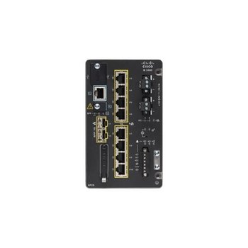 Przełącznik sieciowy Cisco IE-3400-8P2S-A Zarządzany Gigabit Ethernet L2/L3 (10/100/1000) Power over Ethernet (PoE) Czarny - Cisco