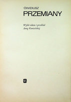 Przemiany Owidiusz