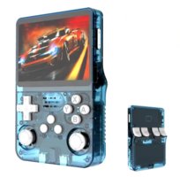 Przenośna Konsola R36s do Gier Retro 18000 Gier 64gb Gameboy Błękitny