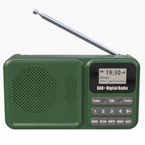 PRZENOŚNE DAB+/FM RADIO Z SOLAR PANEL I 1200 MAH BATERIĄ LITOWĄ