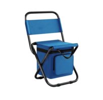 Przenośne Krzesło Kempingowe  Z Kieszonką Wendkarskie 58X31X32Cm Niebieski