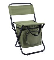 Przenośne Krzesło Kempingowe  Z Kieszonką Wendkarskie 58X31X32Cm Zielony