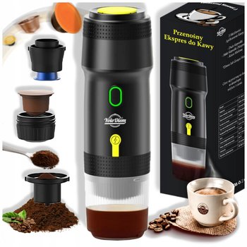 PRZENOŚNY EKSPRES DO KAWY 125W 3W1 Turystyczny Bezprzewodowy Samochodowy - inna (Inny)