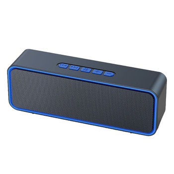Przenośny głośnik Bluetooth, bezprzewodowy głośnik Bluetooth 5.0 z basem stereo Hi-Fi 3D, wbudowaną baterią 1200 mAh, czasem odtwarzania 8 godzin (niebieski) - No name