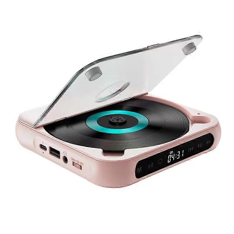 Przenośny odtwarzacz CD z głośnikiem Bluetooth, ekranem LED ...