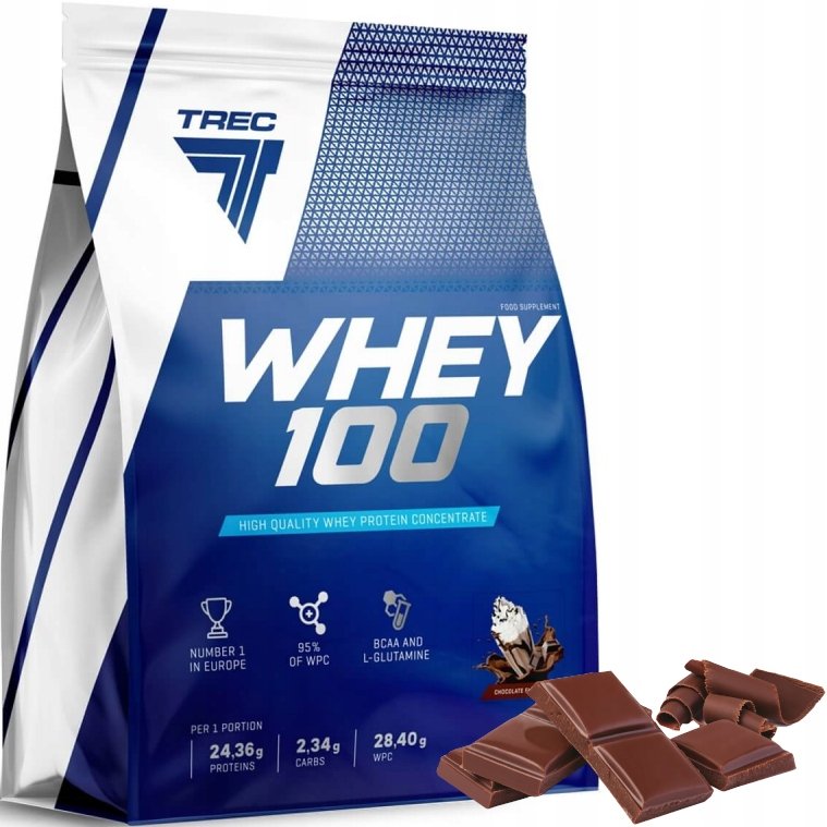 Przepyszne Białko Wpc Proteiny Trec Whey 100 2275G Na Masę Siłę Rzeźbę