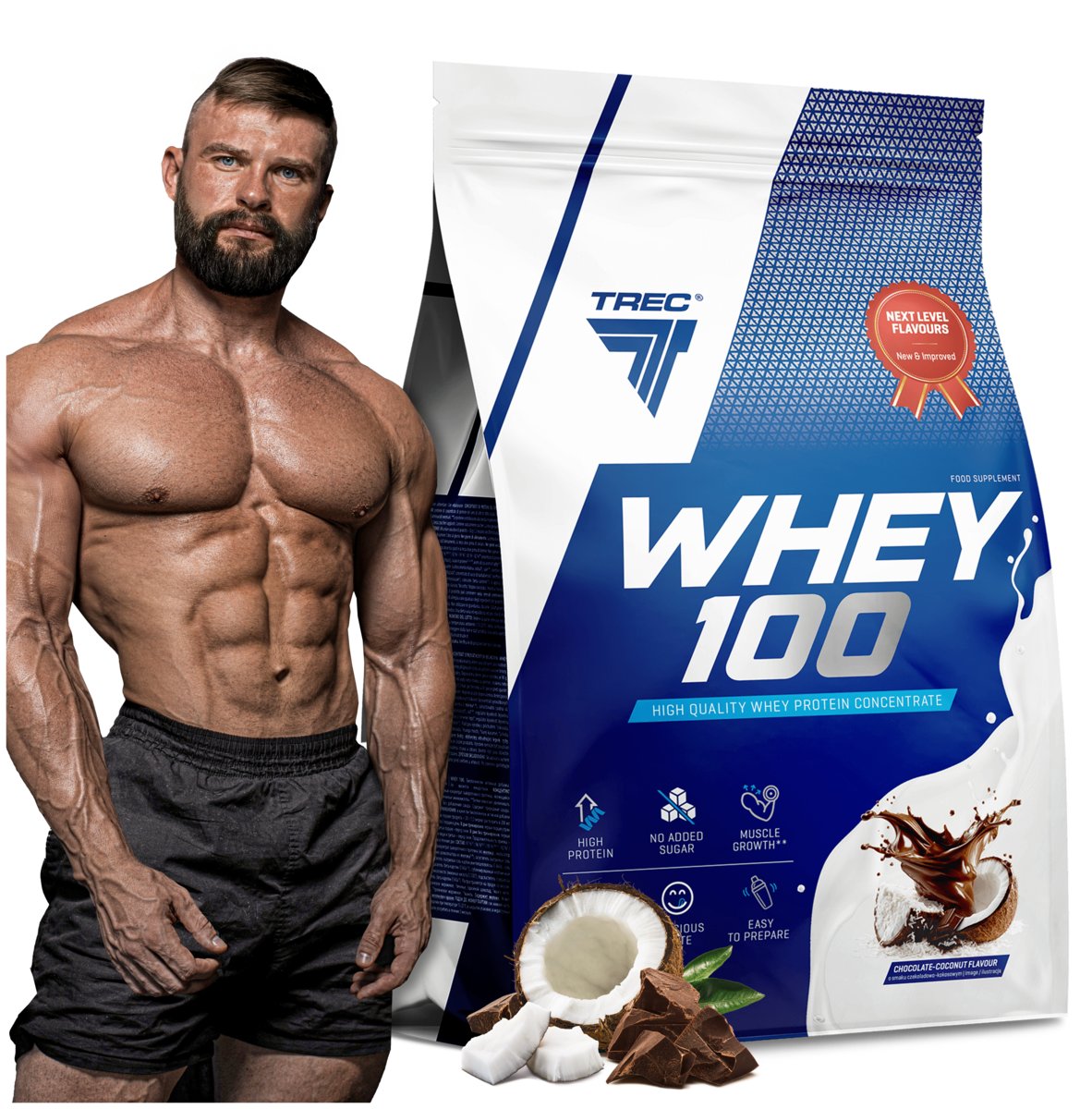 Przepyszne Białko Wpc Proteiny Trec Whey 100 2275G Na Masę Siłę Rzeźbę