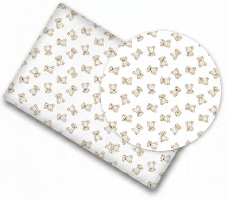 PRZEŚCIERADŁO DO ŁÓŻECZKA 120X60 Z GUMKĄ BAWEŁNA TEDDY BEAR