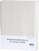 Prześcieradło flanelowe bez gumki 180x200 cm beżowe jasne Spod Igły i Nitki Spod Igły i Nitki