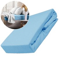 Prześcieradło Frotte Z/G 40X90 Niebieski Do Wózka