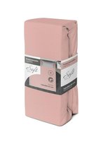Prześcieradło jersey z gumką soft 160x200 różowe na materac 25 cm