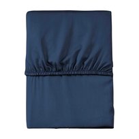 Prześcieradło mikrosatynowe 220x200 granatowe jednobarwne z gumką Poly