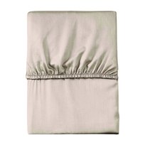 Prześcieradło mikrosatynowe 90x200 kremowe jednobarwne z gumką Poly