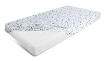 Prześcieradło muślinowe z gumką 60x120 pojazdy Muslin Design