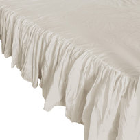 Prześcieradło Na Łóżko Bawełniane Z Ozdobną Falbanką 160X200 Cm Jasnoszare