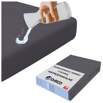 Prześcieradło z GUMKĄ 120x200 NIEPRZEMAKALNE Wodoodporne GRAFITOWE Polskie