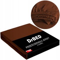 Prześcieradło z Gumką 180x200 Jersey Miękkie ODDYCHAJĄCE Trwały Kolor Brąz