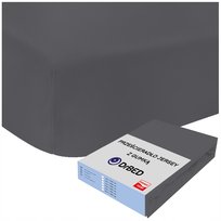 Prześcieradło z Gumką Bawełniane Jersey 100x200 CIEMNY SZARY Oddychające