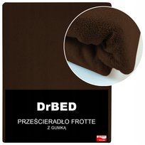 Prześcieradło z Gumką Frotte 120x200 Trwały Kolor Brązowy MIĘKKIE Polskie
