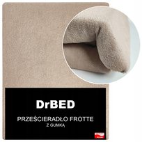 Prześcieradło z GUMKĄ Frotte 180 x 200 MIĘSISTE Trwały Kolor BEŻOWY Polskie