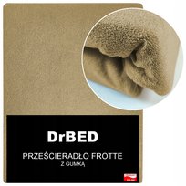 Prześcieradło z GUMKĄ Frotte 220 x 200 ODDYCHAJĄCE Miękkie BEŻOWE Polskie