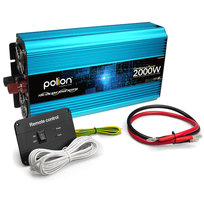 Przetwornica samochodowa 24V/230V Polion 2000W czysty sinus