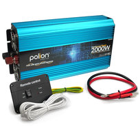 Przetwornica samochodowa inwerter napięcia DC/AC 12V 230V 2000W | Sinus