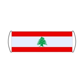 Przewijany baner Flaga Libanu 17x50cm - Inna producent