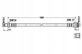 Przewód Hamulcowy Elastyczny: Oem: 7586907 Fiat Ducato 2 - Tył Zacisk - PHU DONOCIK