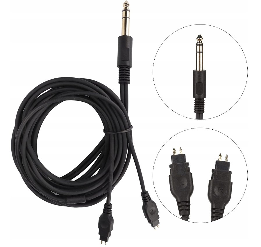 Cavo A Spirale Per Sennheiser HD650 HD600 HD660s HD580 – 5M Con Adattatore 6,35mm