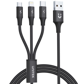 Przewód łądujący Unitek USB 3w1 (C,LIGHTNING,MUSB) - Unitek