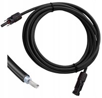 Przewód Solarny Przedłużacz 5m mb 6mm2 Miedziany Czarny Panel Solarny Mc4