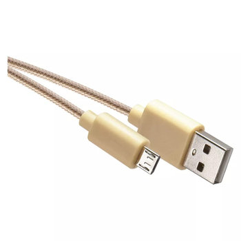 Przewód USB 2.0 wtyk A -wtyk micro USB B, 1m złoty - Emos