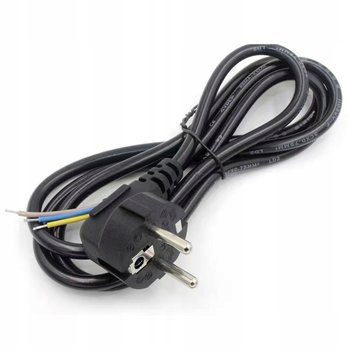 Przewód zasilający kabel czarny z wtyczką 1,5m 3x0,75mm - DLED