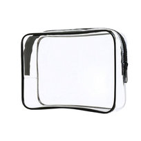 Przezroczysta kosmetyczka etui na kosmetyki do samolotu 24x20cm R70