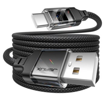 Przezroczysty bloker danych Data Blocker Kabel JSAUX USB-C do USB-A 2m - Tradebit