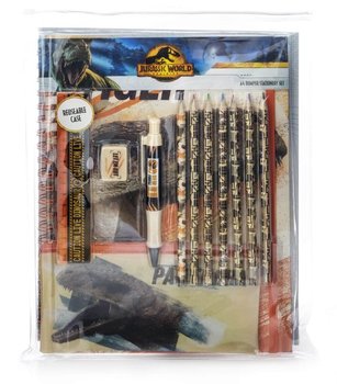 Przybory szkolne Jurassic World zestaw Długopis kredki notes piórnik 12 el - Jurassic World