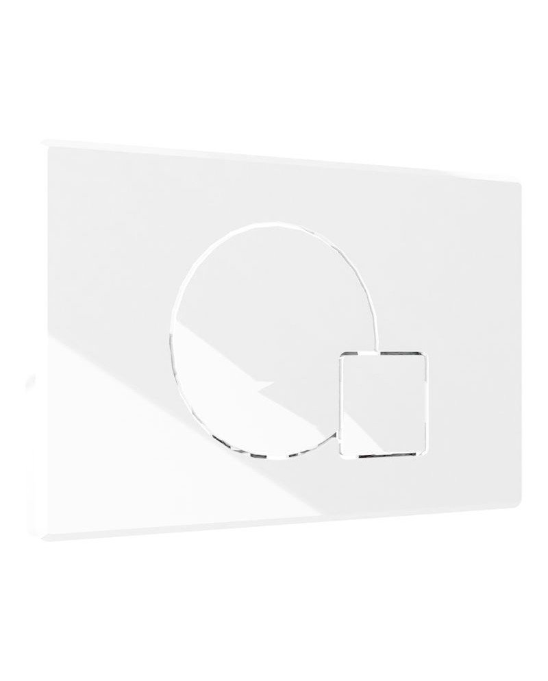Pannello Di Comando Lavita LAV 101 Bianco Per Doppio Scarico, Per Wc Sospeso Con Lavabo Slim - 3