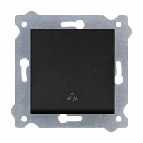 Przycisk dzwonkowy  Exen Czarny Metalik